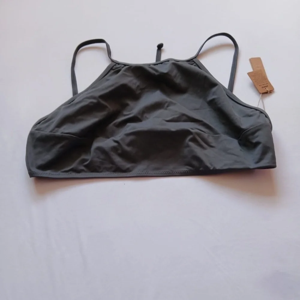 Skims recycled swim high neck top